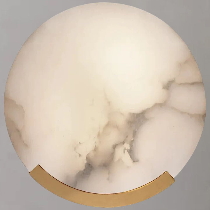 Alabaster Round Wall Sconce main view