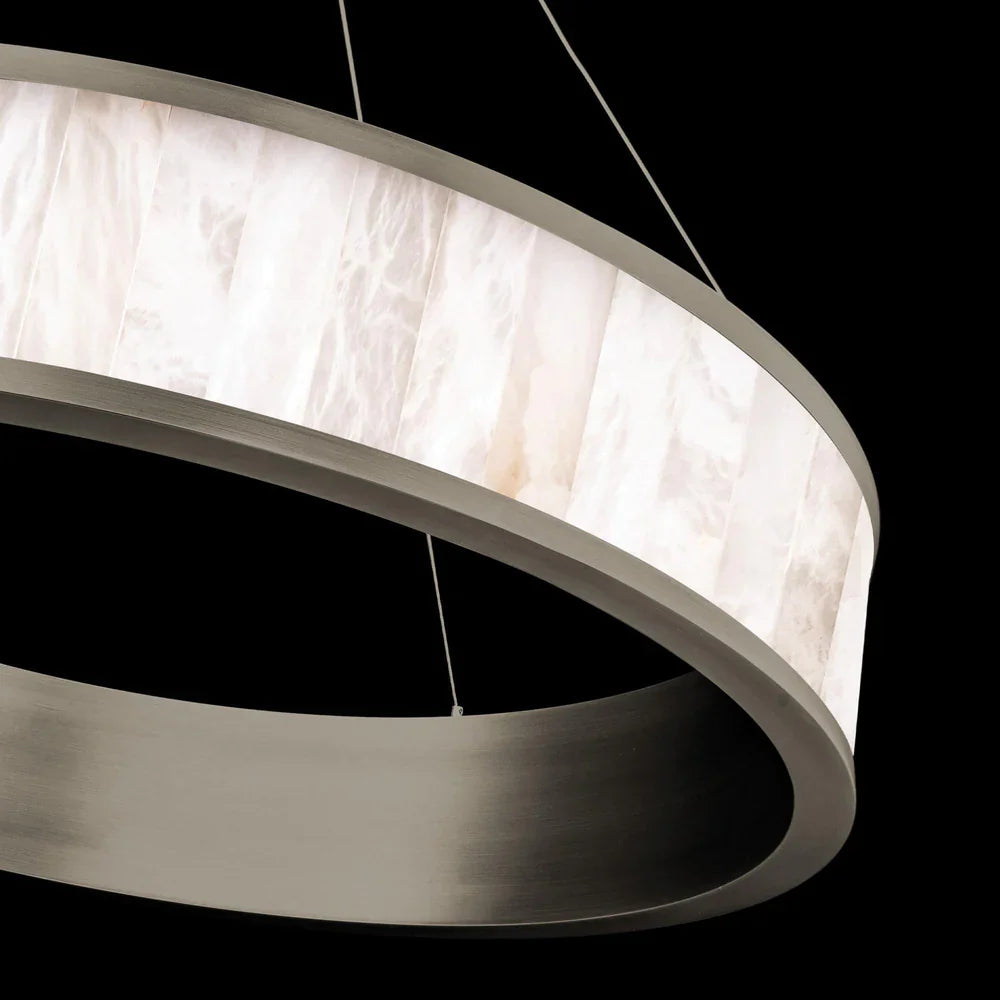 Coliseo Alabaster 28in LED Round Chandelier - detail 4