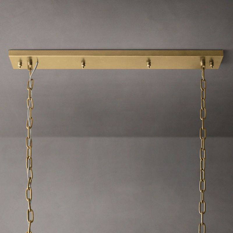 1920s Odem Rectangular Chandelier 49"W/60"W - detail 8