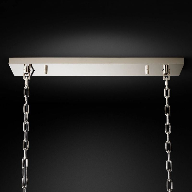1920s Odem Rectangular Chandelier 49"W/60"W - detail 12