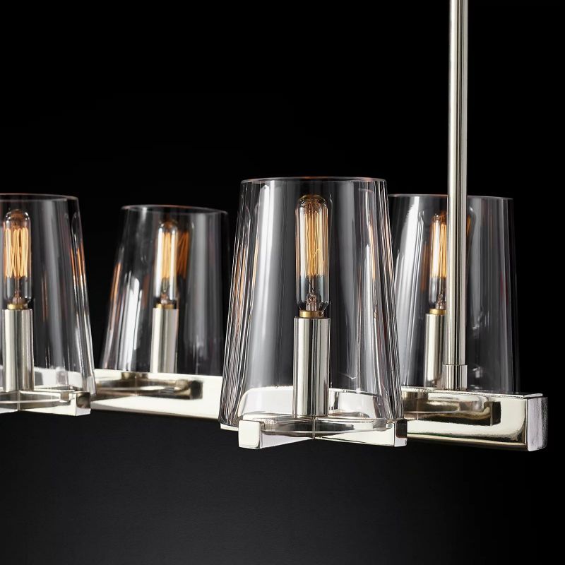 Kuseau Glass Linear Chandelier 49" - detail 9
