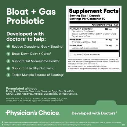 Physician's Choice Wellness Girly Stack:Feminine, Bloating & Gut Health Support with Vaginal Probiotic + 60 Billion Probiotic +Digestive Enzymes