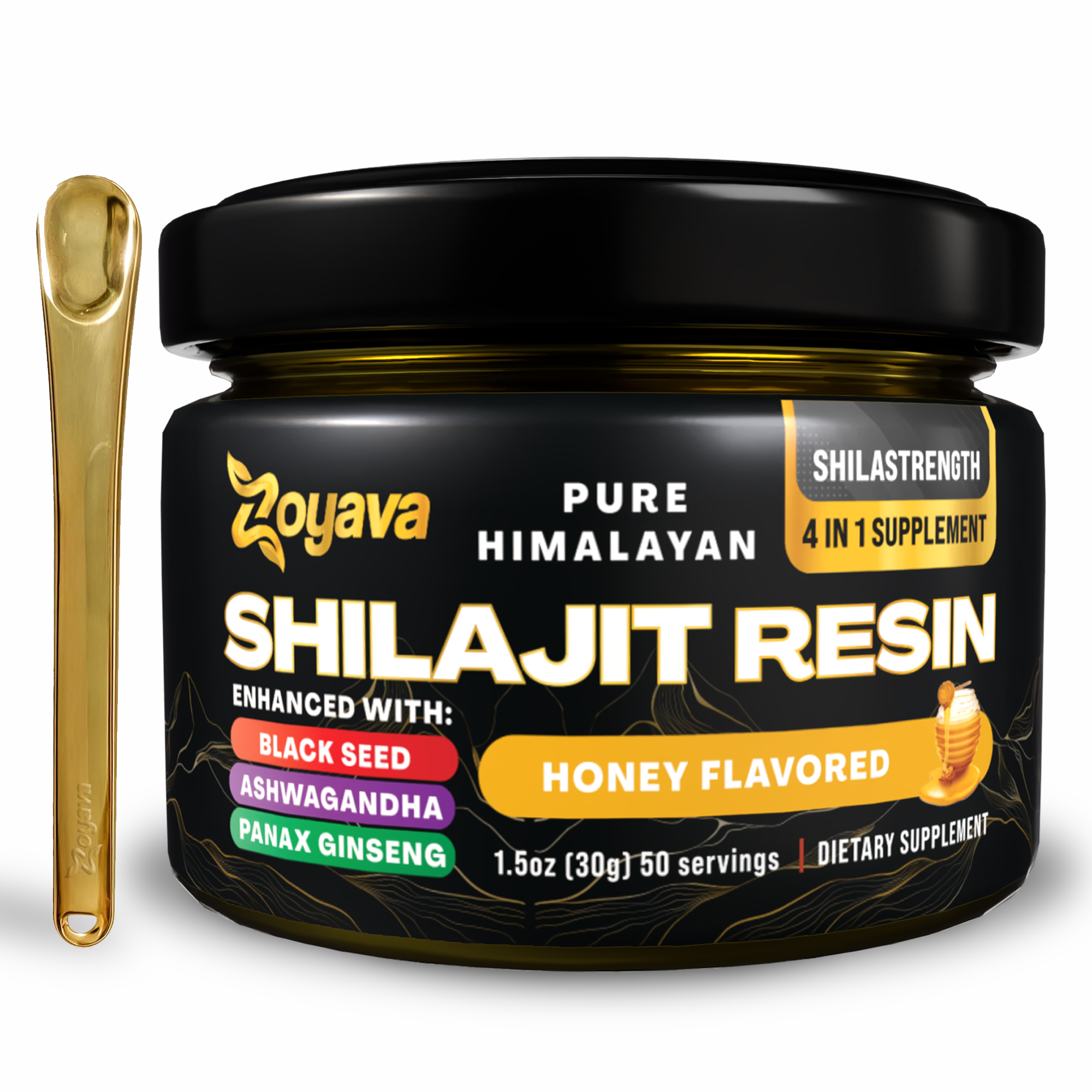 Zoyava™ World's First Flavored Himalayan Shilajit Resin - Honey