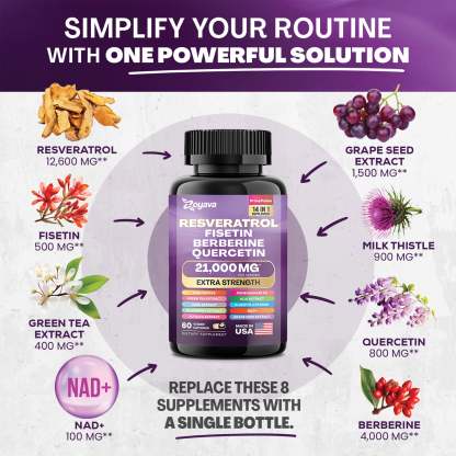 Radiant Revival Bundle: Cosmic Collagen Beauty Complex 64,000MCG & Revitalize Resveratrol 21,000MG