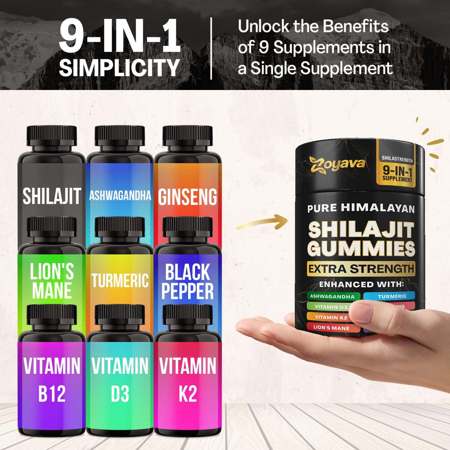 Zoyava™ Multiple Wellness Shilajit 60 Gummies - Tamarind