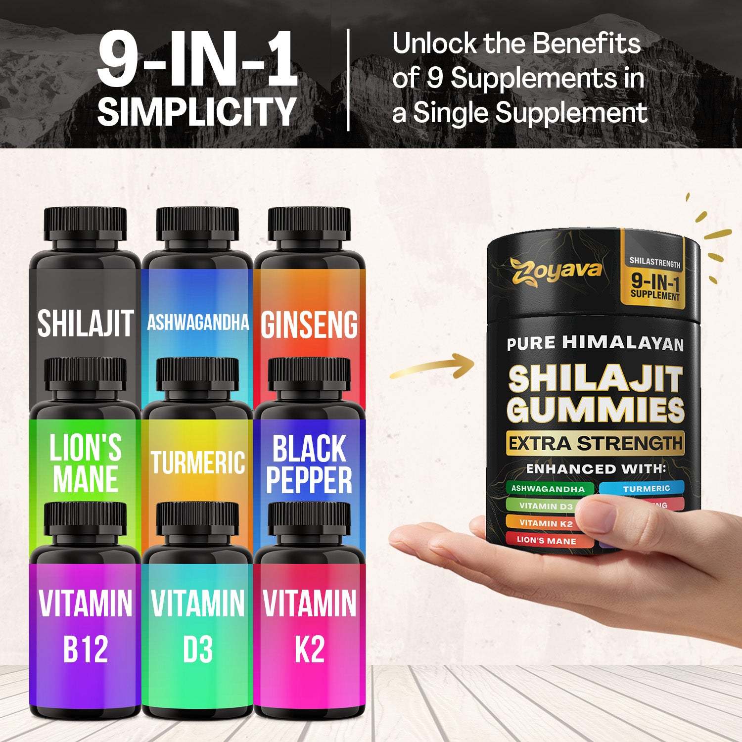 Zoyava™ Multiple Wellness Shilajit 60 Gummies - Tamarind