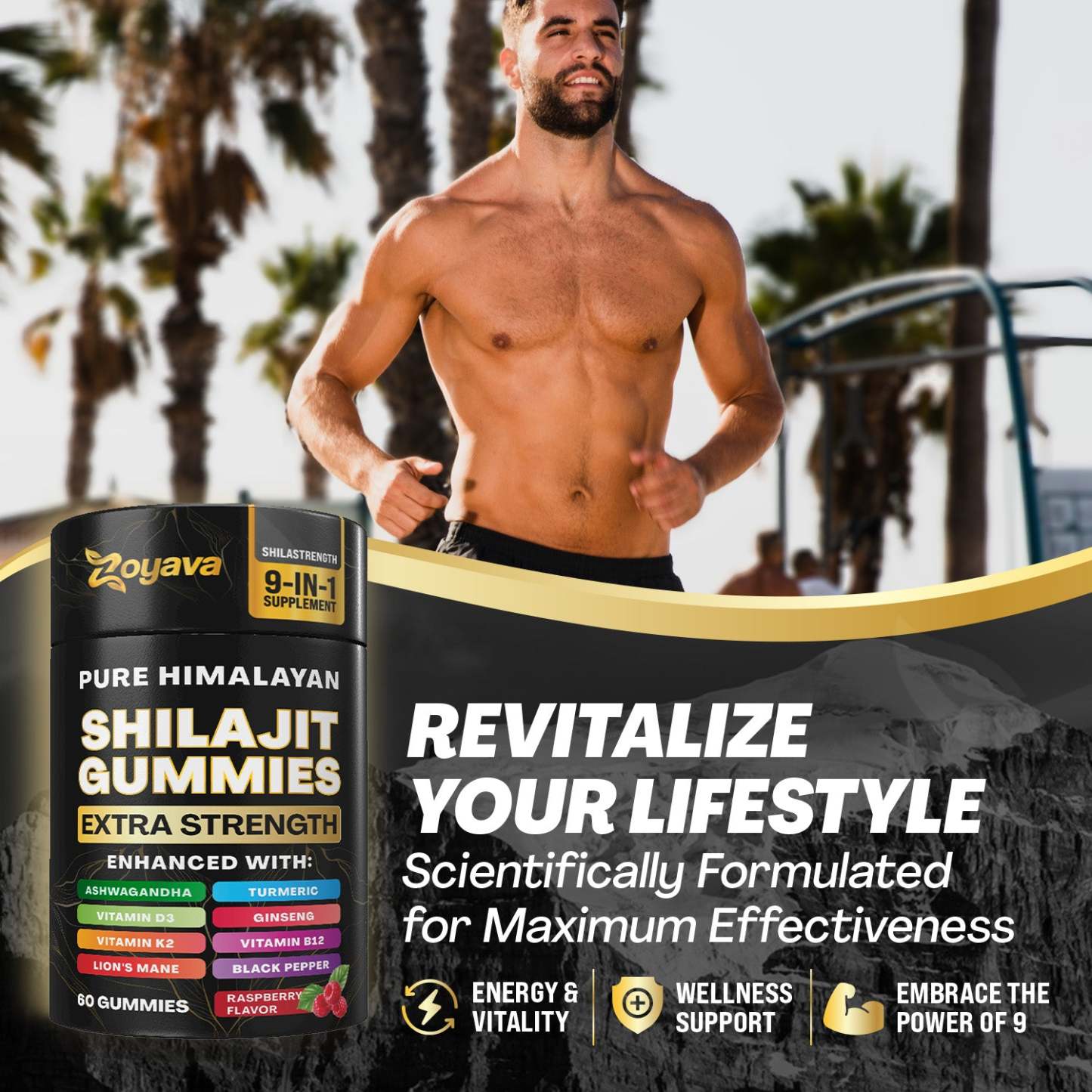 Zoyava™ Multiple Wellness Shilajit 60 Gummies - Berry