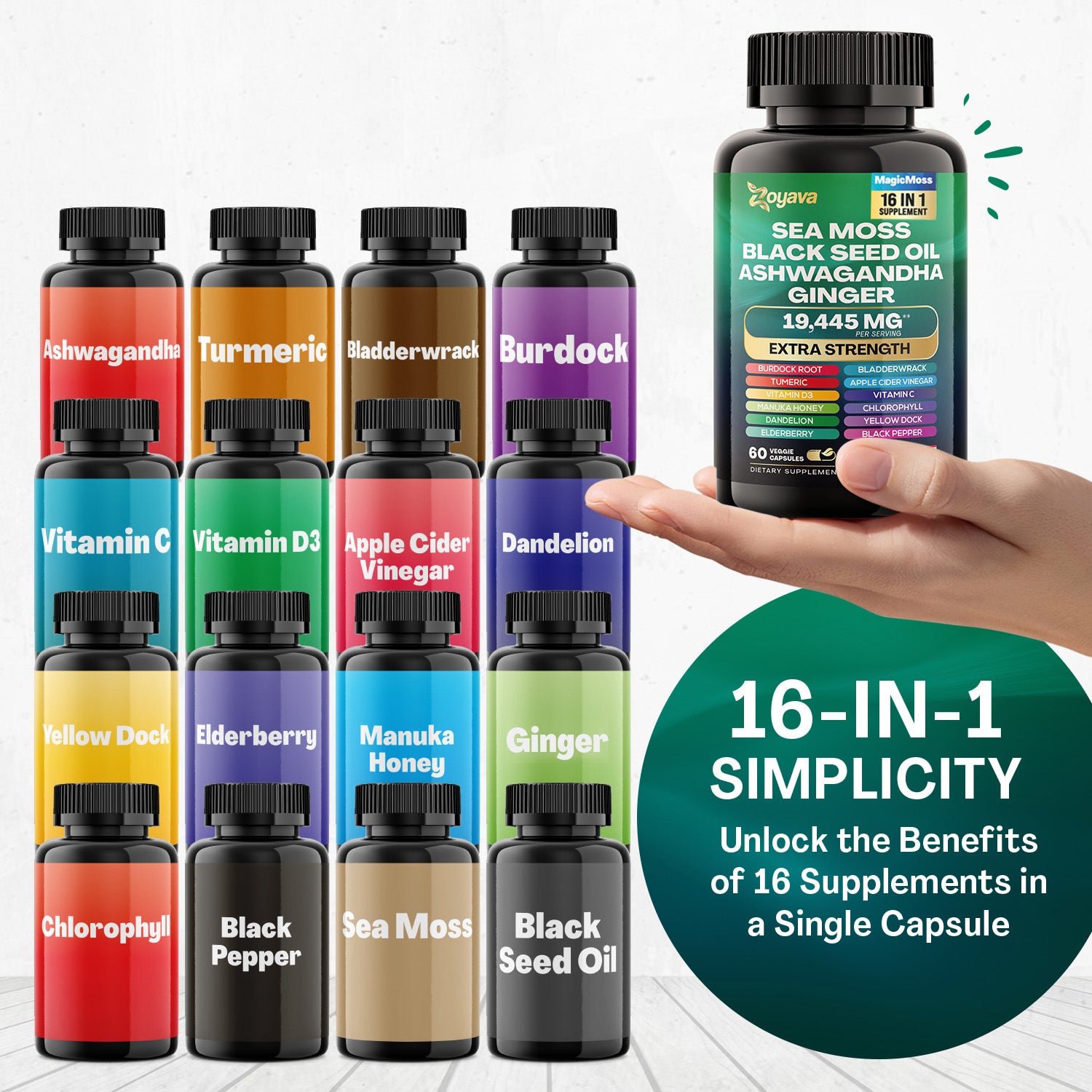 Vitality & Radiance Trio: Sea Moss Magic, Shilajit Power, & Cosmic Collagen Complex