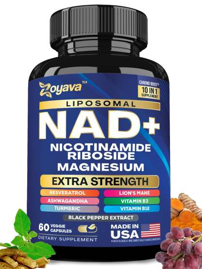 Zoyava™ 10-in-1 NAD+ Anti-Aging & Wellness Capsules – Skin, Immunity, Longevity & More