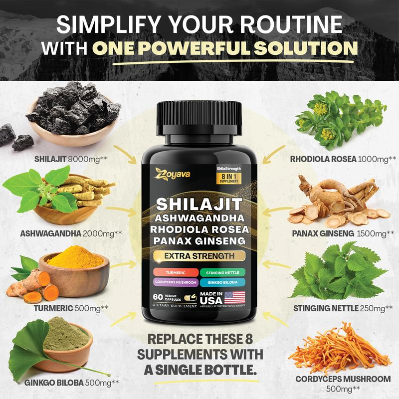 Zoyava™ Myo-lnositol, SeaMoss,& Shilajit Supplements -All-in-OneMultivitamin with Extra Strength ingredients