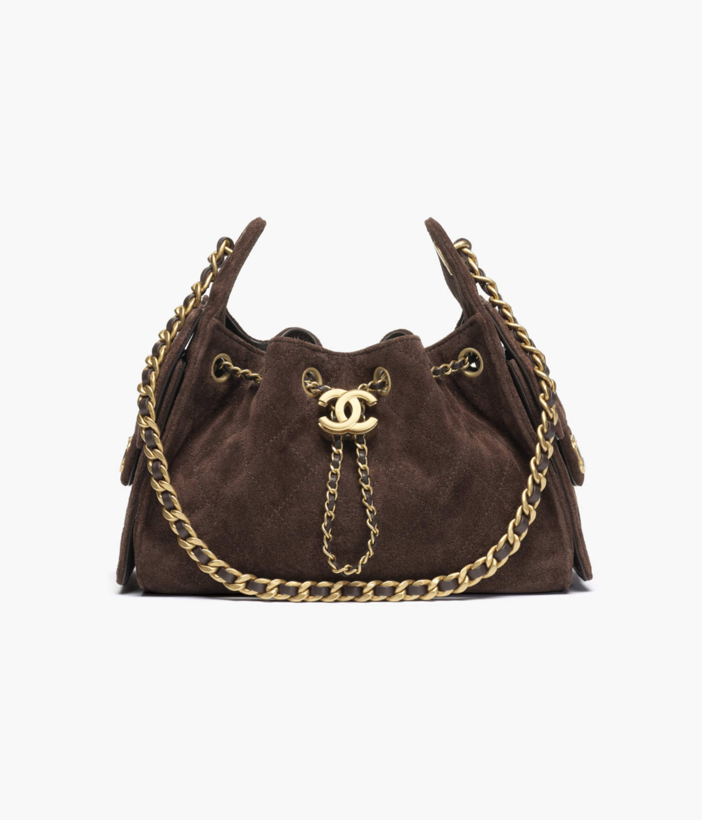 luxury Wallet on Chain WOC Black Caviar Gold Hardware