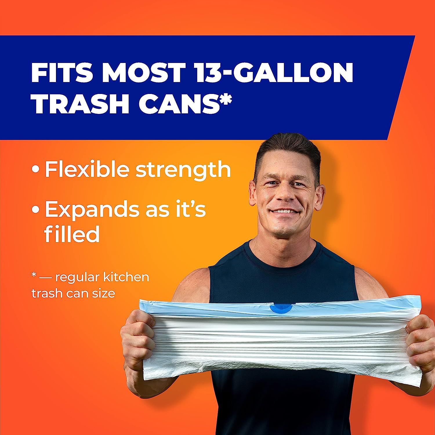 Hefty Ultra Strong Tall Kitchen Trash Bags, Lavender & Sweet Vanilla Scent, 13 Gallon, 80 Count