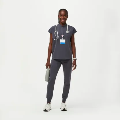 Rafaela Oversized Scrub Set--Burgundy