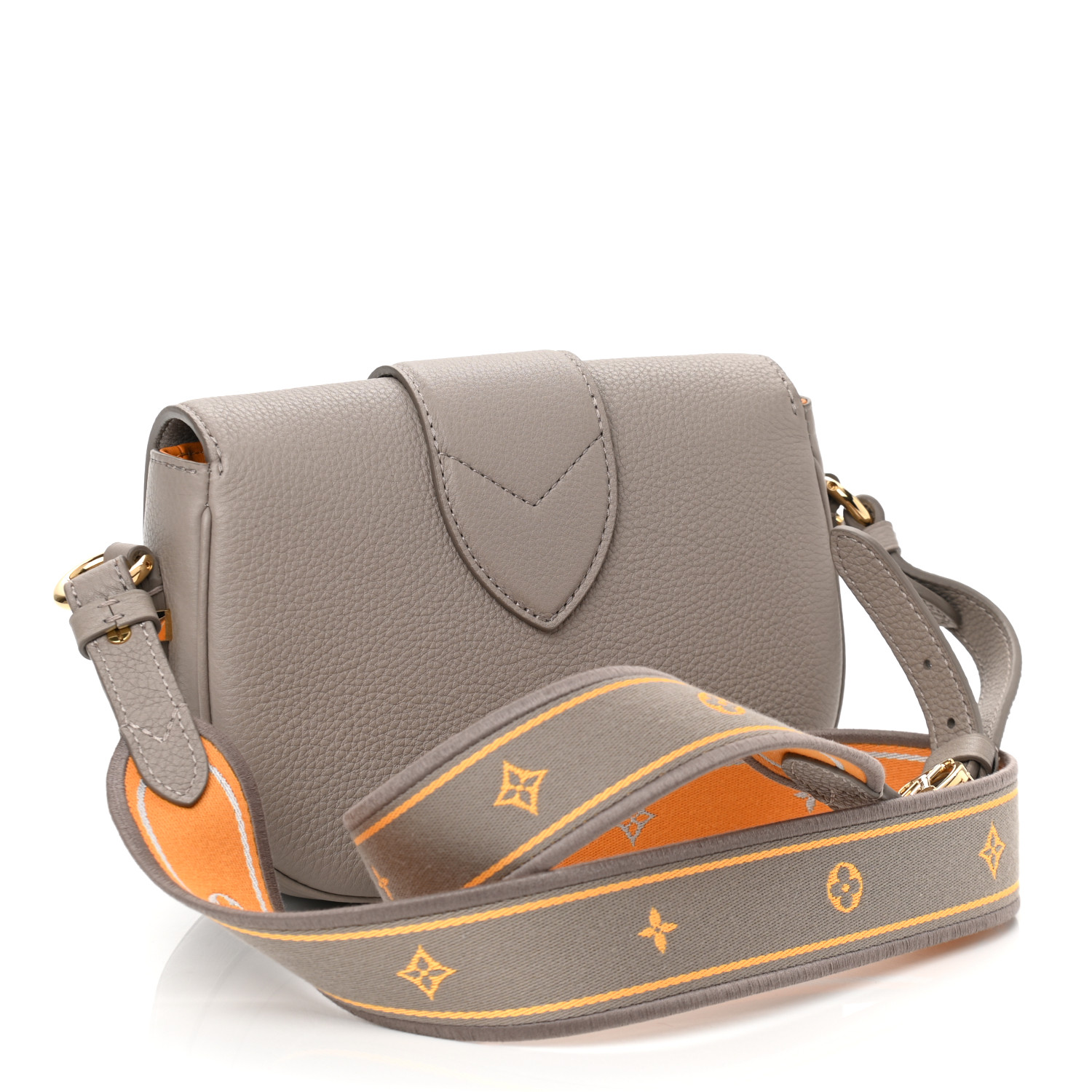 Grained Calfskin LV Pont 9 Soft PM Gris