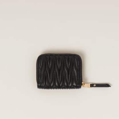 Matelassé Leather Coin Case