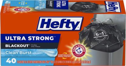 Hefty Ultra Strong Tall Kitchen Trash Bags, Lavender & Sweet Vanilla Scent, 13 Gallon, 80 Count