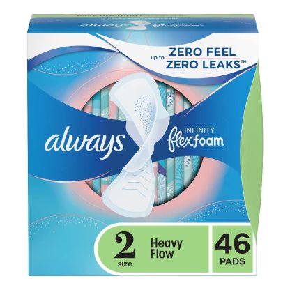 Always Infinity Flexfoam Pads For Women - Super Absorbency, 16 Ct
