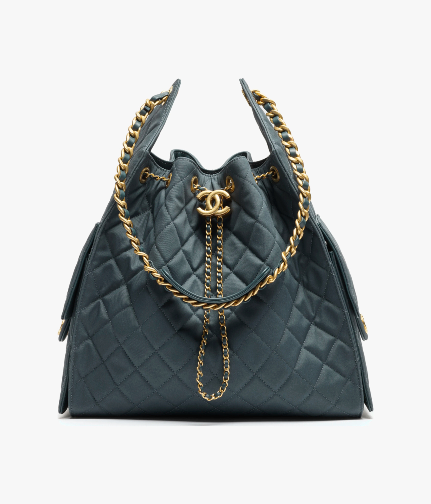 luxury Wallet on Chain WOC Black Caviar Gold Hardware