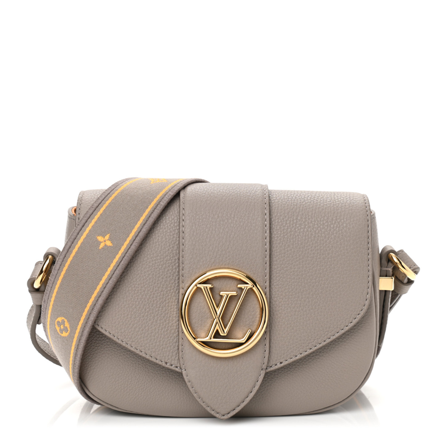 Grained Calfskin LV Pont 9 Soft PM Gris