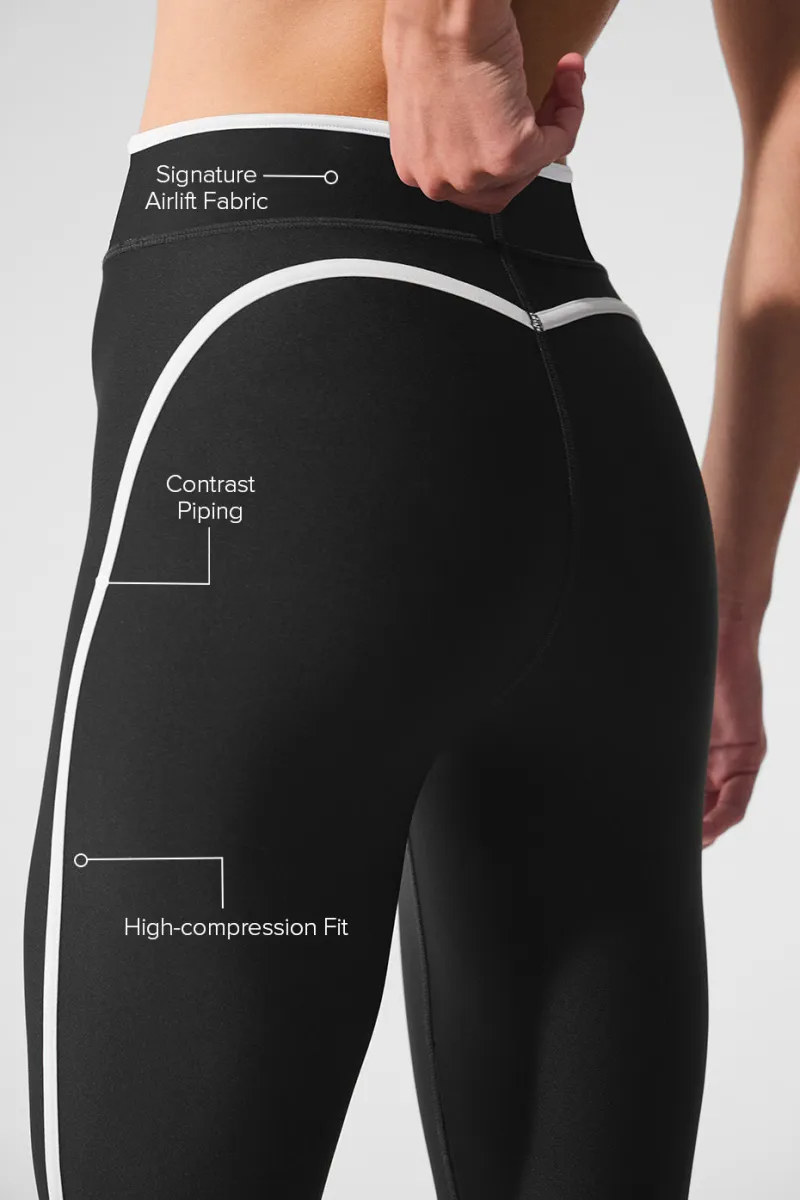 Airlift High Waist Charger 7/8 Legging-Black/White