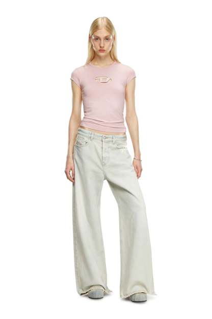 T-shirt with peekaboo logo-Face Powder