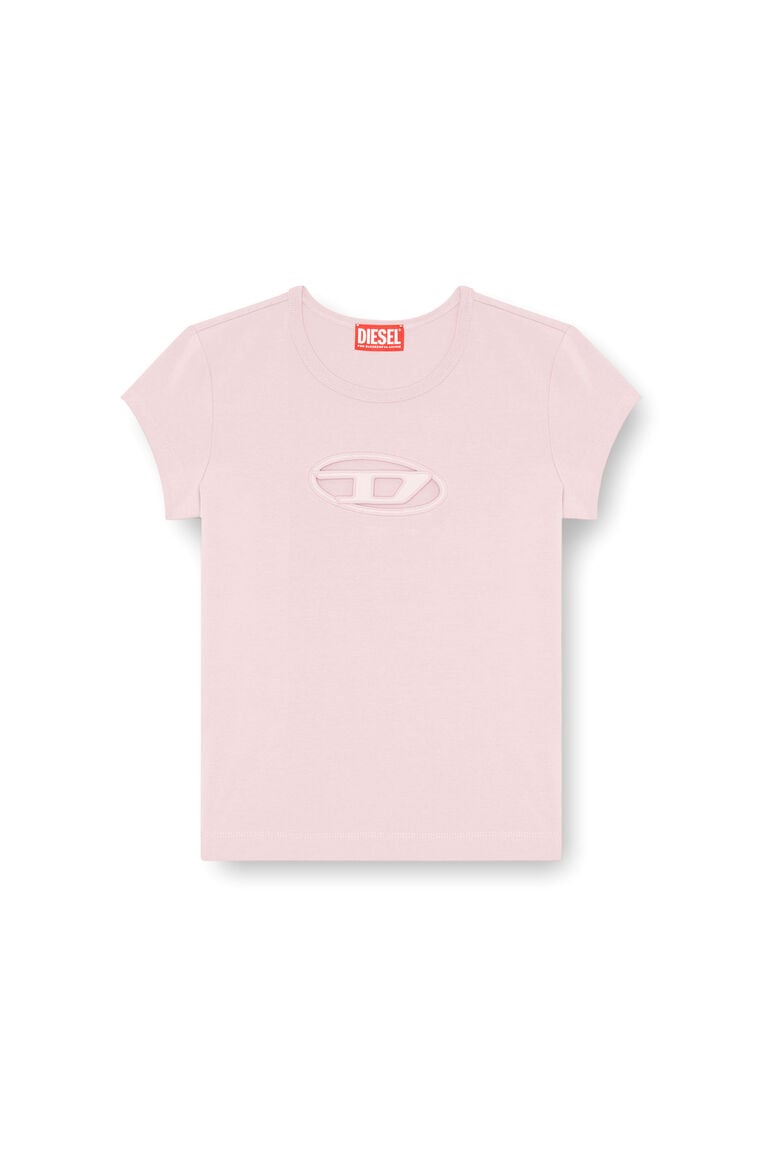 T-shirt with peekaboo logo-Face Powder