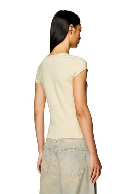 T-shirt with peekaboo logo-Beige