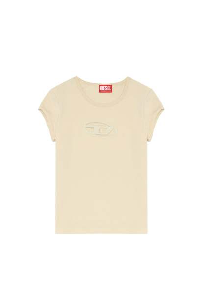 T-shirt with peekaboo logo-Beige