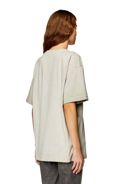 T-shirt with heart print-Beige