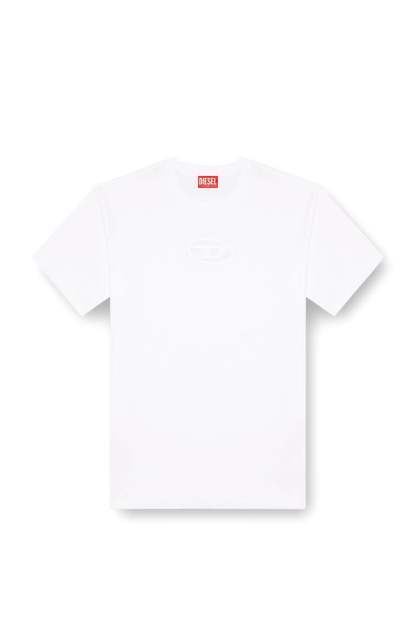 T-shirt with embroidered Oval D-White