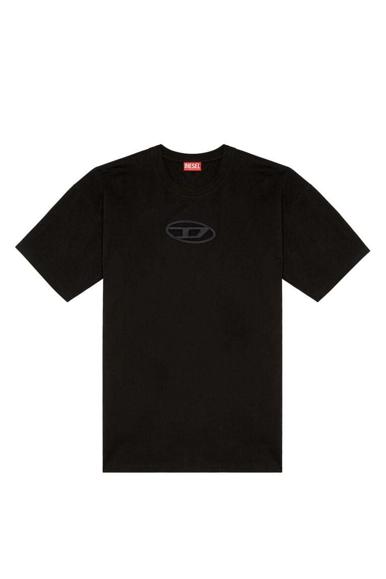 T-shirt with embroidered Oval D-Black