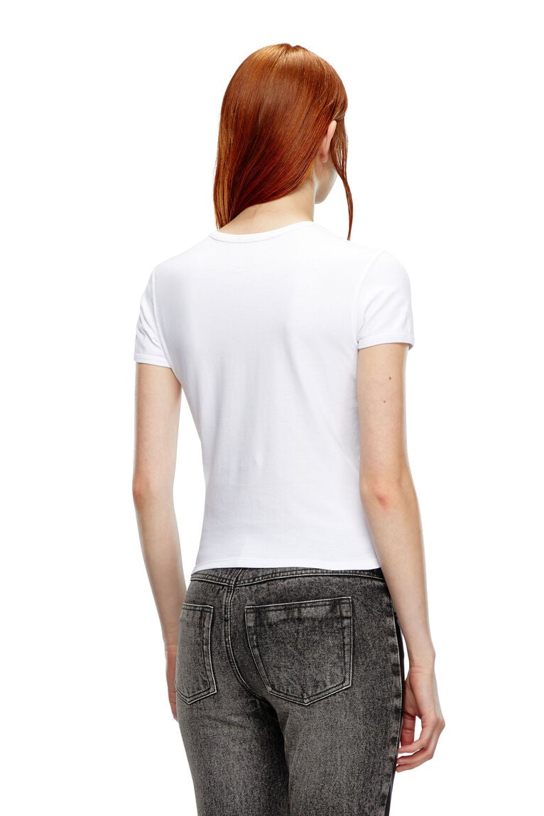 T-shirt with injection-moulded Oval D-White