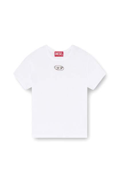 T-shirt with injection-moulded Oval D-White