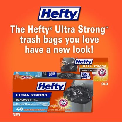 Hefty Ultra Strong Tall Kitchen Trash Bags, Lavender & Sweet Vanilla Scent, 13 Gallon, 80 Count