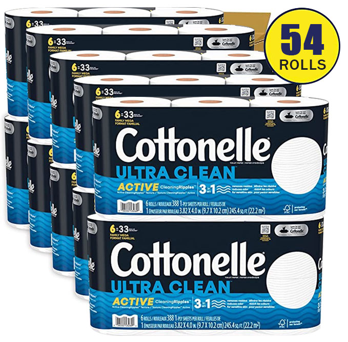 Ultra Clean Toilet Paper 48 Family Mega Rolls(Clearance Sale Only $9.99! Fast Shipping!)