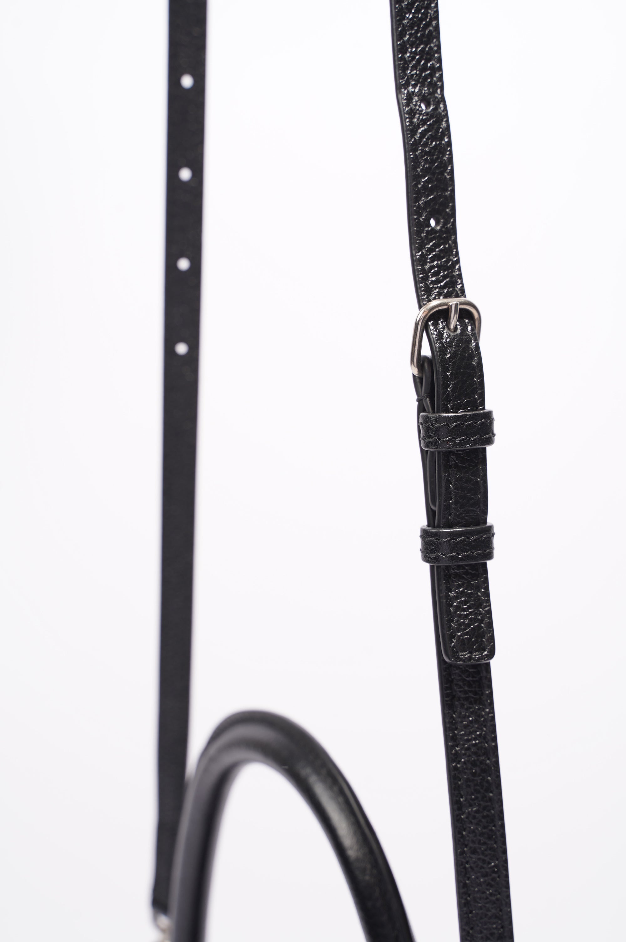 BALETKTNCIAGA Womens Hourglass Black Leather Medium