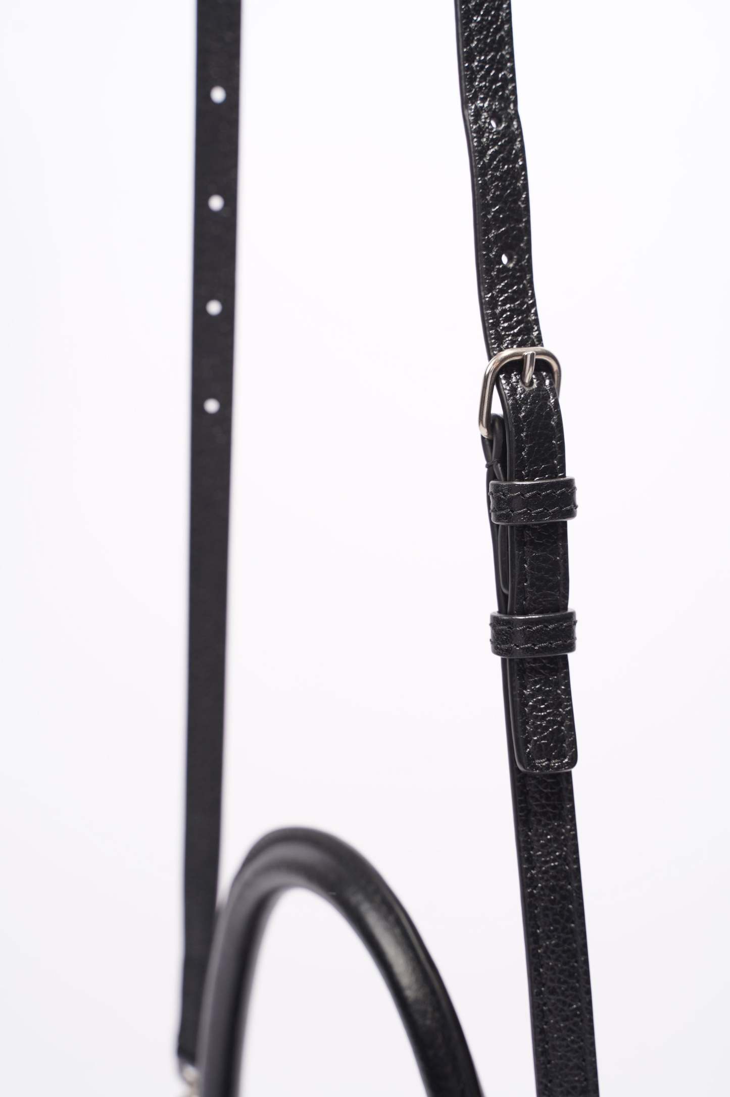 BALETKTNCIAGA Womens Hourglass Black Leather Medium