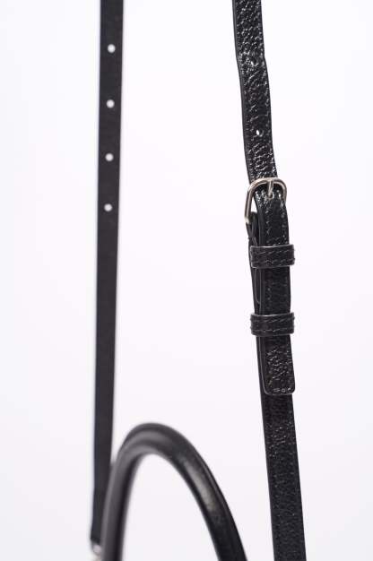 BALETKTNCIAGA Womens Hourglass Black Leather Medium