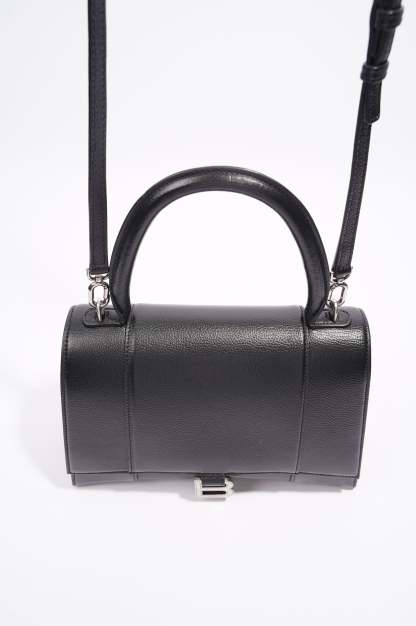 BALETKTNCIAGA Womens Hourglass Black Leather Medium