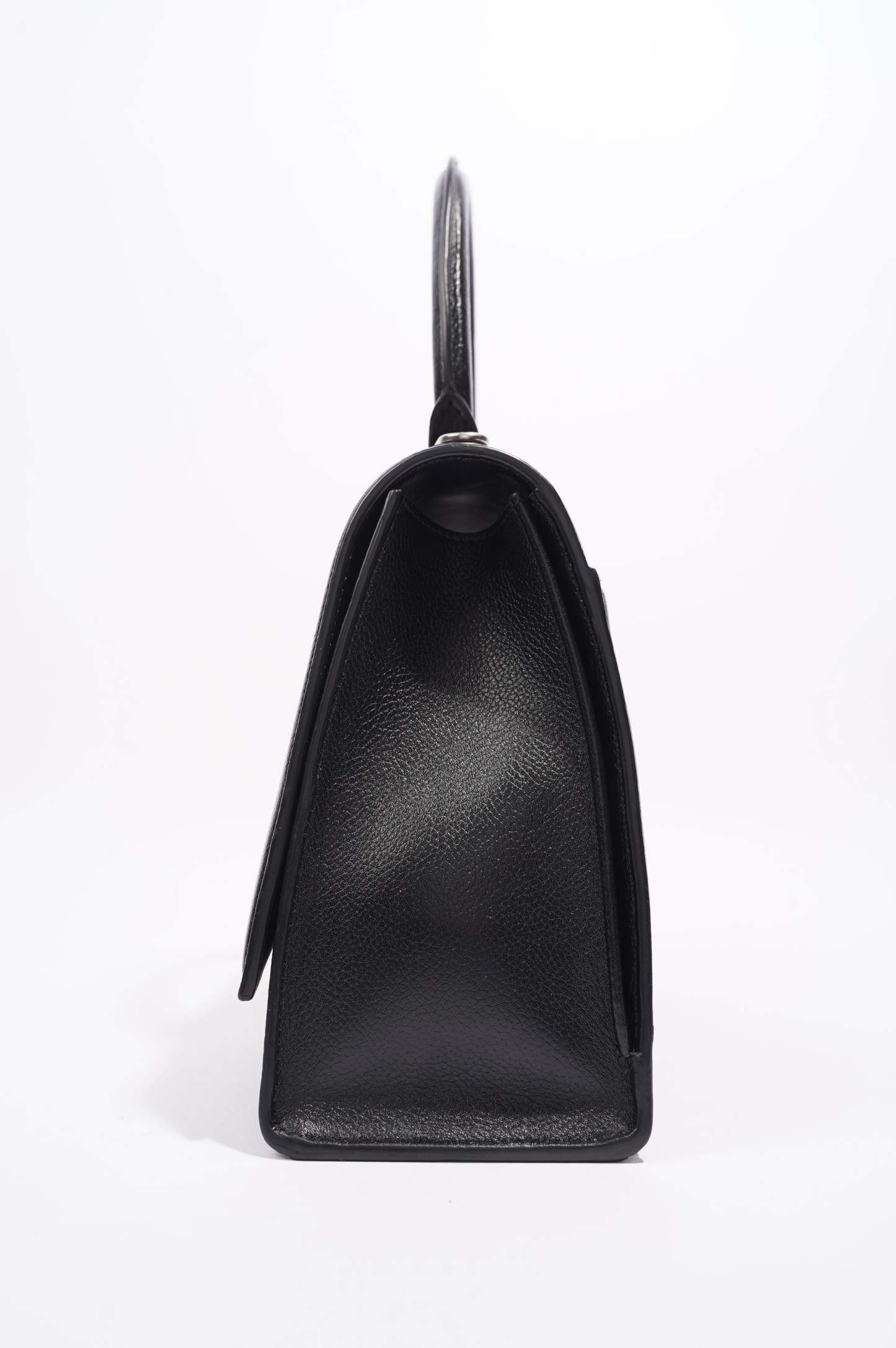 BALETKTNCIAGA Womens Hourglass Black Leather Medium