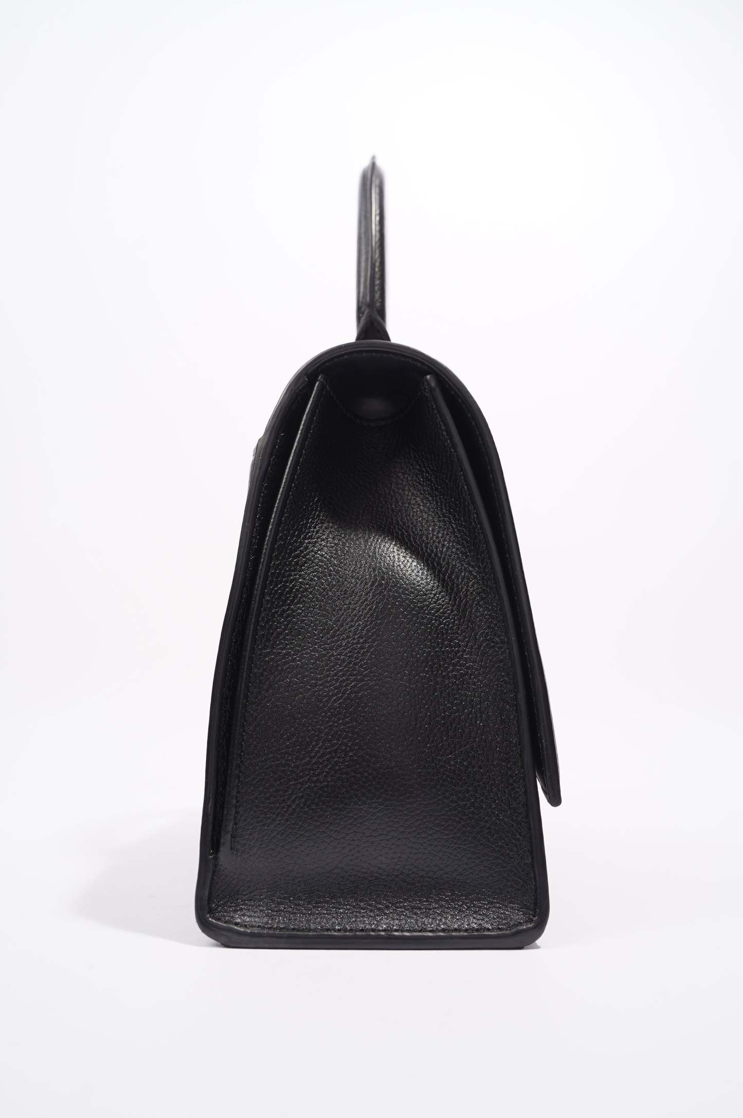 BALETKTNCIAGA Womens Hourglass Black Leather Medium