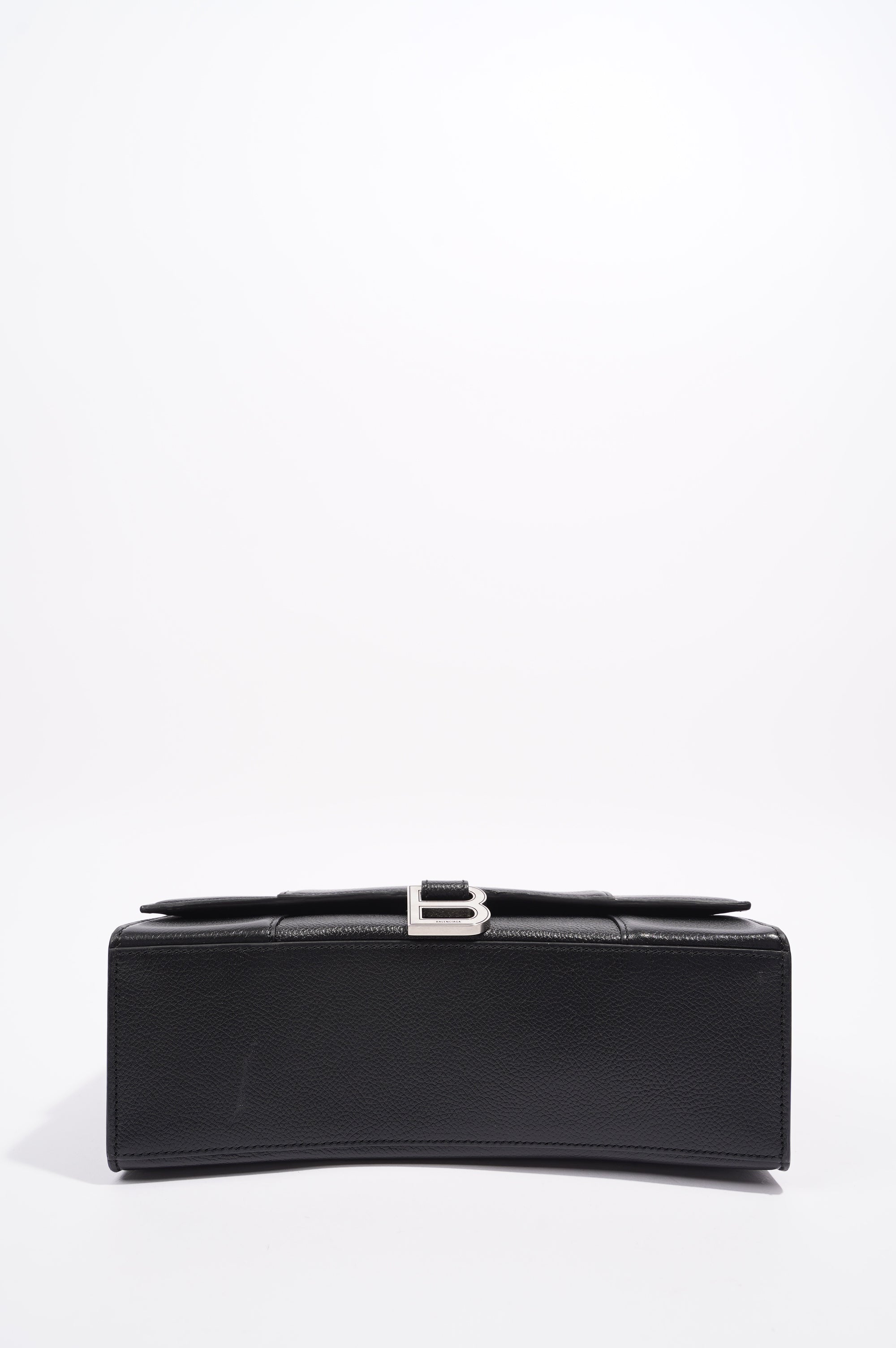 BALETKTNCIAGA Womens Hourglass Black Leather Medium