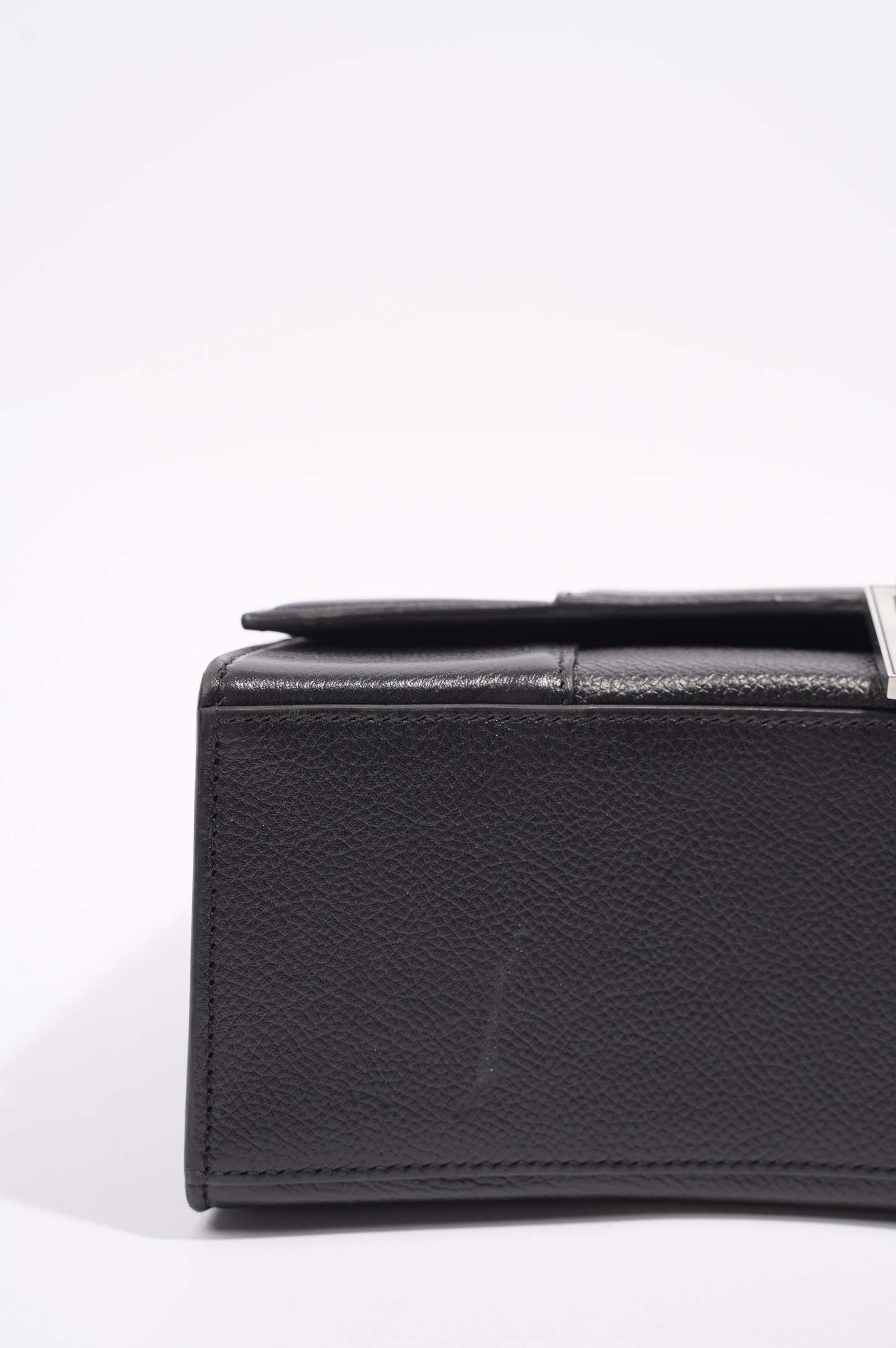 BALETKTNCIAGA Womens Hourglass Black Leather Medium