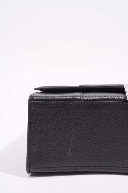 BALETKTNCIAGA Womens Hourglass Black Leather Medium