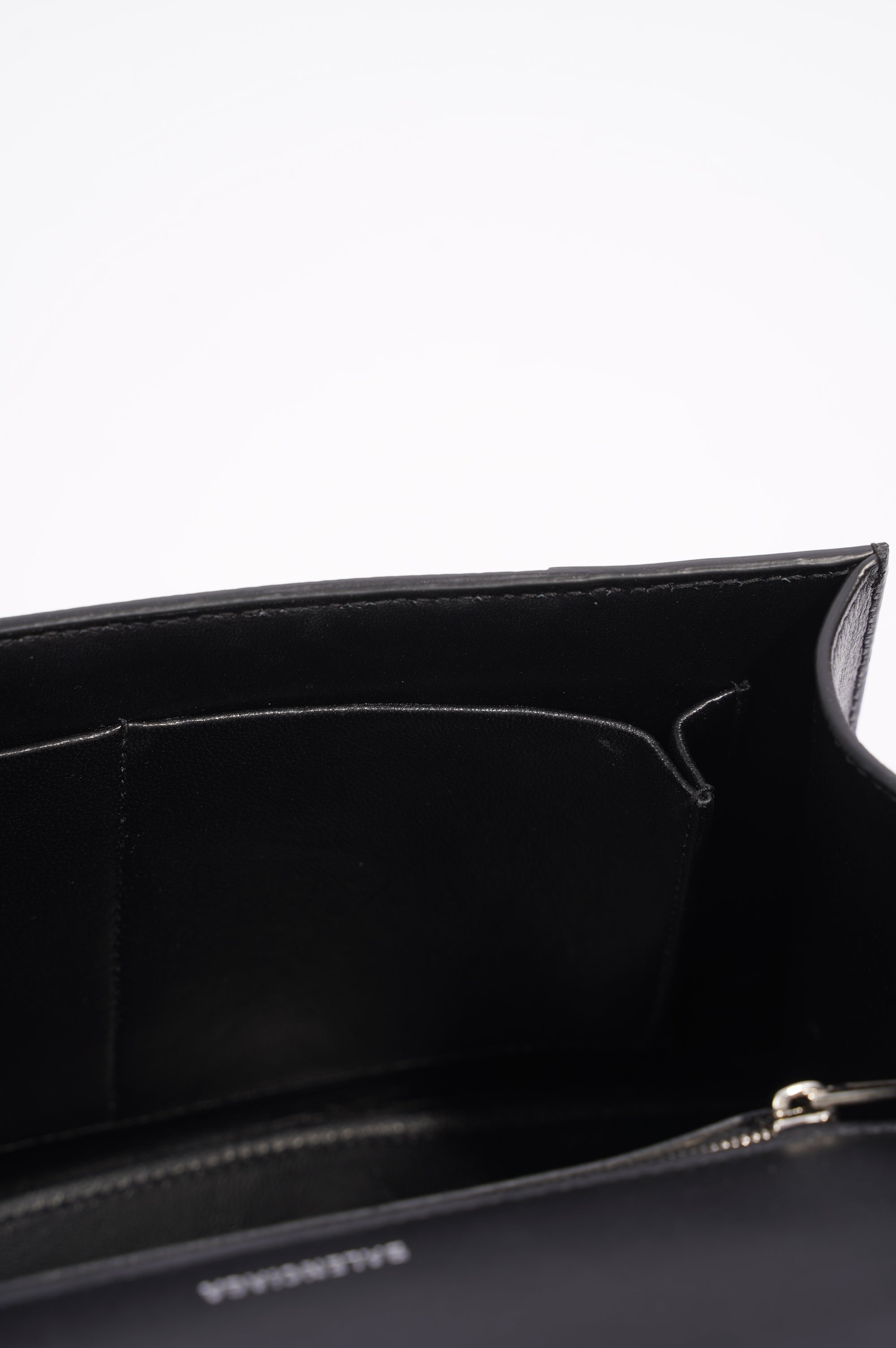 BALETKTNCIAGA Womens Hourglass Black Leather Medium