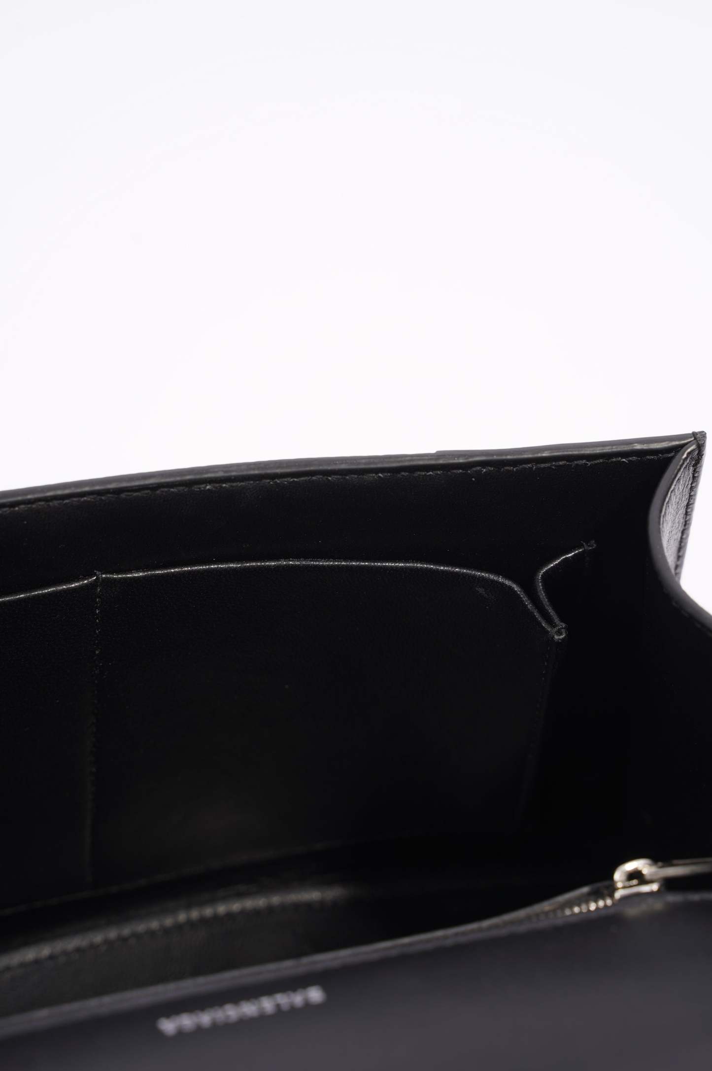 BALETKTNCIAGA Womens Hourglass Black Leather Medium