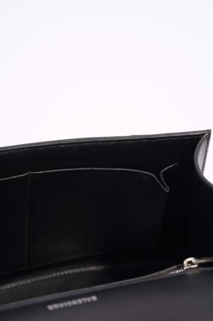 BALETKTNCIAGA Womens Hourglass Black Leather Medium