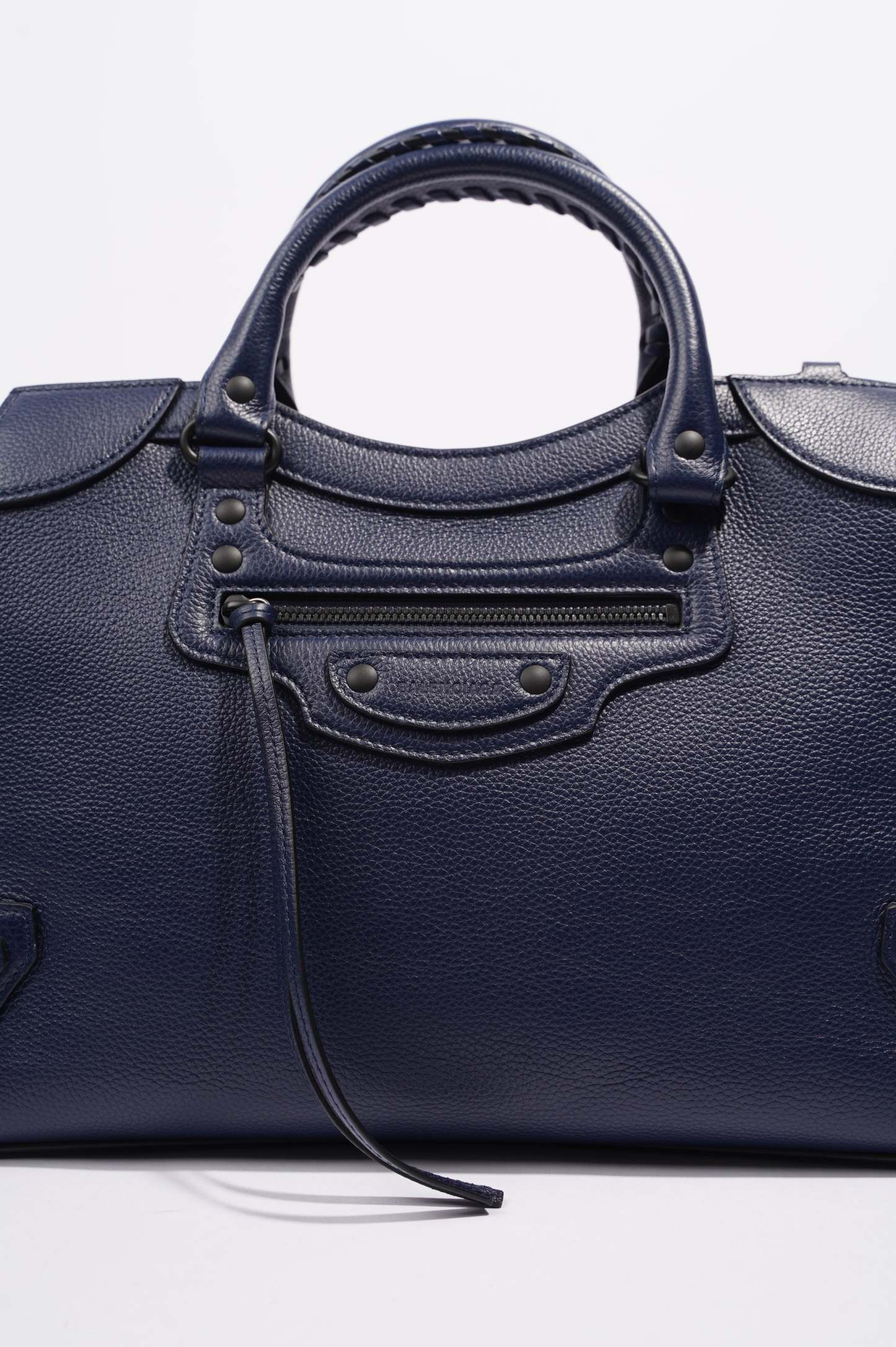 BALETKTNCIAGA Womens Neo City Bag Navy Leather Medium