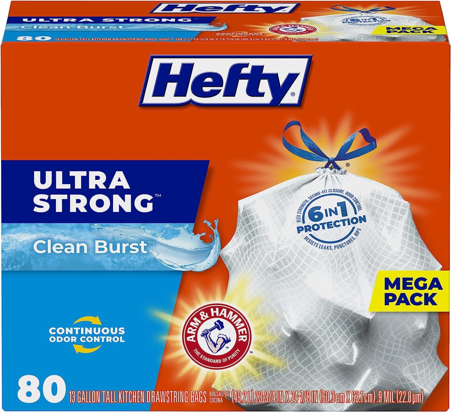 Hefty Ultra Strong Tall Kitchen Trash Bags, Lavender & Sweet Vanilla S