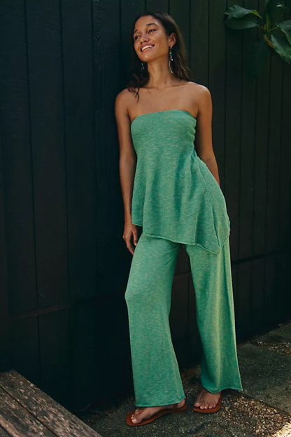 Krista Cotton-Linen Sweater Set